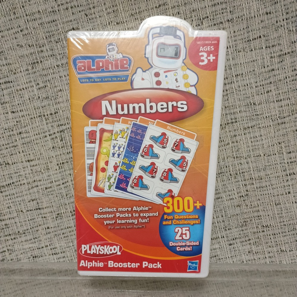 Playskool Alphie Booster Pack Numbers 25 Double Sided Cards 300+ Questions 2009